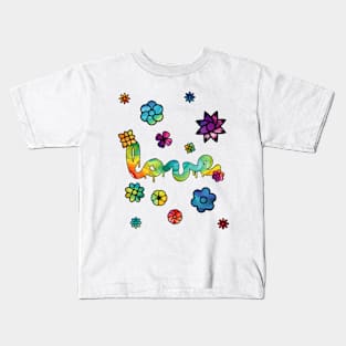 Naturally Love: Root yourself in our 'Love' Flower Pattern Kids T-Shirt